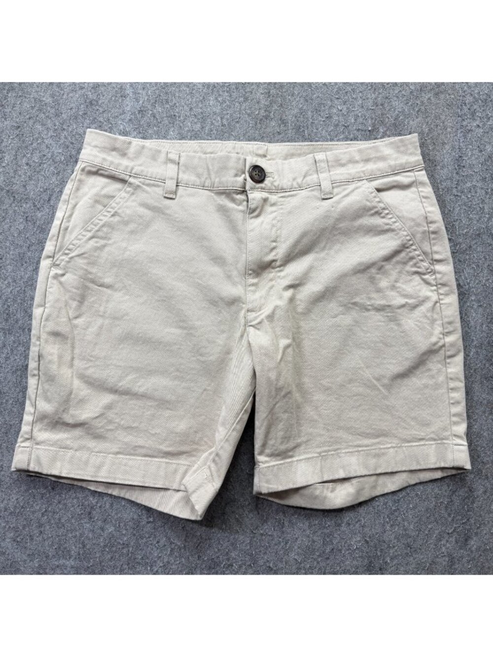Chubbies Khakinators Shorts Men 30 Beige 7" Regular Fit Stretch Chino